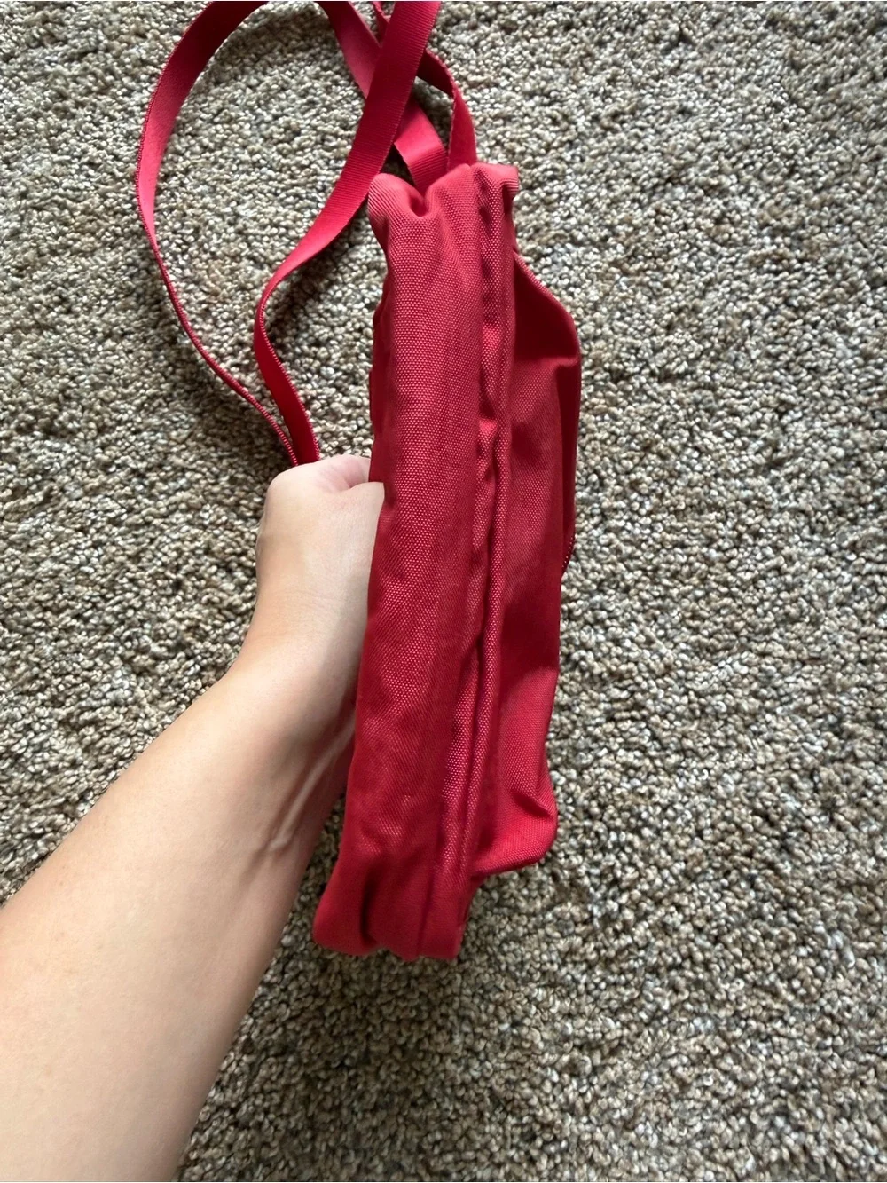 BAGGALLINI Bright Red Legacy Triple Zip Bagg Crossbody Convertible Clutch Waist